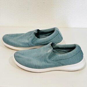 Merinos Australian Wool Slip On Comfort Shoes Mist Green Lightweight Size 8 Wide